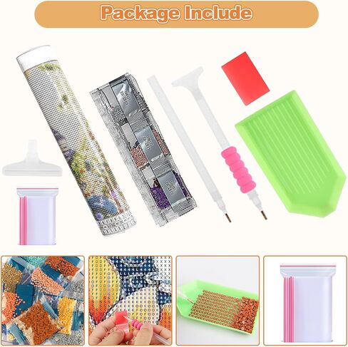 CEOVR Diamond Painting Kits, Flower Diamond Art Dots for Adults Beginners, 5D Full Drill DIY Gem Art Crystal Rhinestone, Adult Crafts Kits Wall Decor for Home Office 12x16in in Saudi Arabia