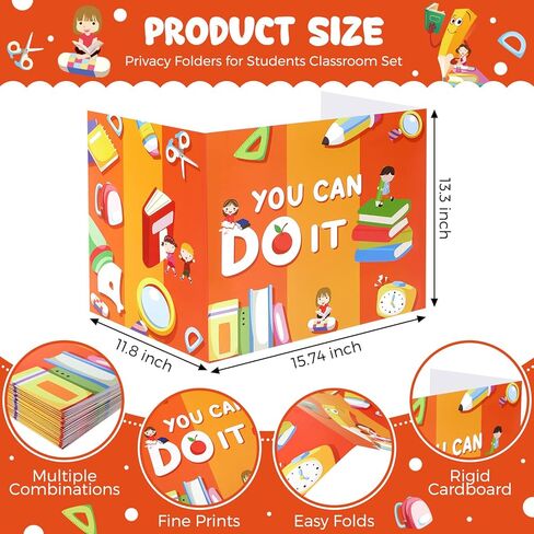 Zhehao 6 قطع من مجلدات الخصوصية للفصل الدراسي ولوحات الخصوصية ومقسم المكتب وطاولة ثلاثية الطي ولوحة الخصوصية وتقسيم الشاشة ولوحة الدراسة وتقليل التشتيت للفصل الدراسي للطلاب والمعلمين في المدرسة in Kuwait