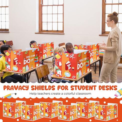 Zhehao 6 قطع من مجلدات الخصوصية للفصل الدراسي ولوحات الخصوصية ومقسم المكتب وطاولة ثلاثية الطي ولوحة الخصوصية وتقسيم الشاشة ولوحة الدراسة وتقليل التشتيت للفصل الدراسي للطلاب والمعلمين في المدرسة in Kuwait