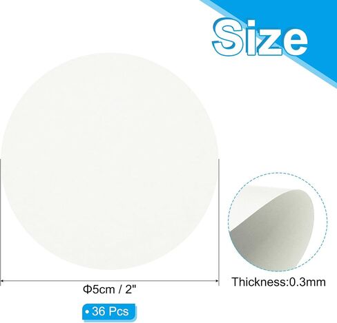 PATIKIL 4inch Circle Card Stock, 36Pcs Round Shape Cutouts Paper Thick Cardstock Coaster for DIY Craft Projects Classroom Bulletin Board Decor, White in Saudi Arabia