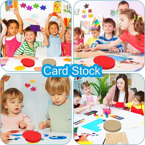 PATIKIL 4inch Circle Card Stock, 36Pcs Round Shape Cutouts Paper Thick Cardstock Coaster for DIY Craft Projects Classroom Bulletin Board Decor, White in Saudi Arabia
