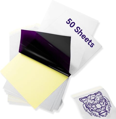 Phomemo Tattoo Transfer Paper - Thermal Stencil Paper 50 Sheets, 8.5"x11" A4 Size, Tattoo Stencil Printer Paper for Tattoo Transfer Kit Tattoo Supplies in Saudi Arabia