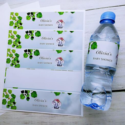 ملصقات زجاجات مياه Bleidruck مقاس 8.2 بوصة × 2 بوصة، ملصقات مقاومة للماء باللون الأبيض غير اللامع، 75 قطعة ملصقات مستطيلة ملفوفة فارغة قابلة للطباعة للطابعة النافثة للحبر in Kuwait