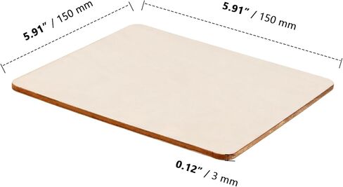 ZOENHOU 60 قطعة 6 × 6 بوصة فراغات خشب الزيزفون غير المكتملة، قطع خشبية مربعة، مربعات خشبية غير مكتملة لمشاريع الحرف اليدوية، تزيين نماذج الحرف اليدوية in Kuwait