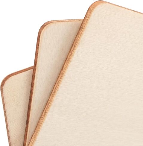 ZOENHOU 60 قطعة 6 × 6 بوصة فراغات خشب الزيزفون غير المكتملة، قطع خشبية مربعة، مربعات خشبية غير مكتملة لمشاريع الحرف اليدوية، تزيين نماذج الحرف اليدوية in Kuwait