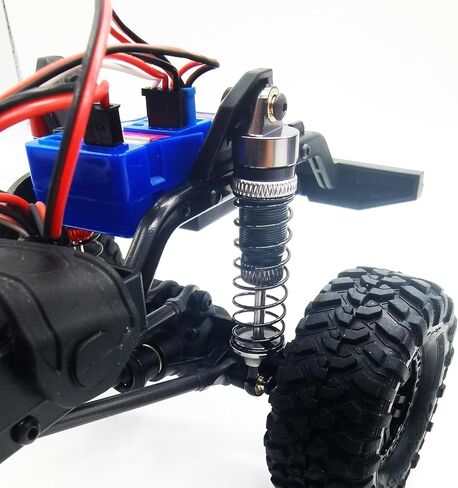 ممتص الصدمات 59 مم لـ TRX4M 1/18، مثبط زيت الصدمات الملولب من الألومنيوم لـ TRX4M 1/18 RC جزء ترقية الزاحف مجمعة (رمادي) in Kuwait