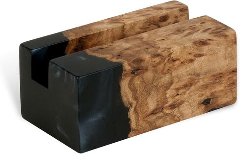 RWA Business Card Holder for Men & Women - Handcrafted Epoxy & Wood, Stylish & Durable Business Card Organizer, Premium Business Card Holder Desk Accessory for Professionals Christmas Gift in Kuwait