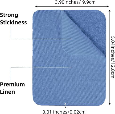 WLLHYF بقع حديدية لإصلاح الملابس 12 قطعة مستطيلة كبيرة بلون الدينيم لإصلاح الجينز والملابس in Kuwait