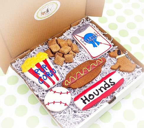Dog Treat Gift Box | Human Grade, Handmade, and Decorated Dog Cookies | Gifts for Medium & Large Dogs | No Artificial Preservatives | Made in The USA (Tipsy Mutt) in Saudi Arabia