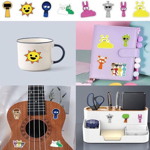 57 قطعة من ملصقات Sprunki للأطفال، ملصقات وجه Sprunki للأولاد والبنات، ملصقات Sprunki لزجاجات المياه وأجهزة الكمبيوتر المحمولة والهواتف وحقيبة الجيتار (57 قطعة) in Kuwait