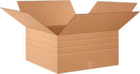 Aviditi MD242412 Multi-Depth Corrugated Box, 24" Length x 24" Width x 12" Height, Kraft (Bundle of 10) in Saudi Arabia