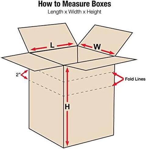 Aviditi MD242412 Multi-Depth Corrugated Box, 24" Length x 24" Width x 12" Height, Kraft (Bundle of 10) in Saudi Arabia