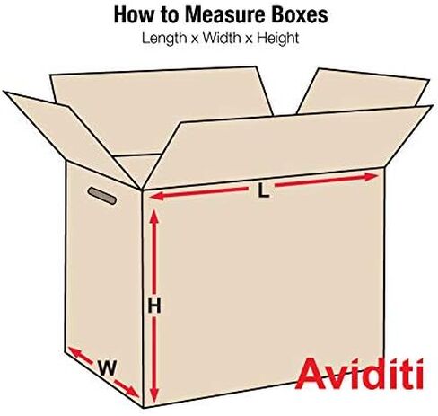 Aviditi MD242412 Multi-Depth Corrugated Box, 24" Length x 24" Width x 12" Height, Kraft (Bundle of 10) in Saudi Arabia
