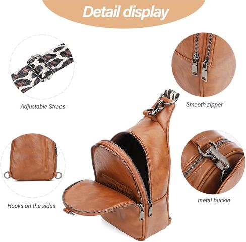 KL928 حقيبة رافعة صغيرة حقيبة صدر للرجال والنساء والرجال من جلد البولي يوريثان حقيبة ظهر كروس مع حزام جيتار حقيبة كتف عادية in Kuwait