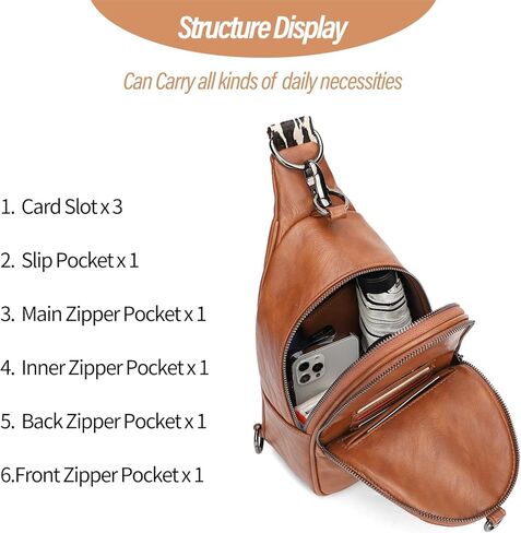 KL928 حقيبة رافعة صغيرة حقيبة صدر للرجال والنساء والرجال من جلد البولي يوريثان حقيبة ظهر كروس مع حزام جيتار حقيبة كتف عادية in Kuwait