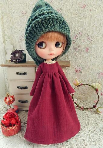 Doll Clothing Extra Long Robe for Blyth,Ob24,Licca,Azone BJD Doll Clothes Toys Accessories Gifts (Off-White) (Only Clothes) in Kuwait