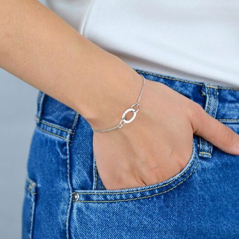 925 Sterling Silver Lobster Clasp, Oval Necklace Shortener Spring Ring Connector Clasp, Necklace Enhancer Shortener, Carabiner Snap Clip Lock for Women in Saudi Arabia