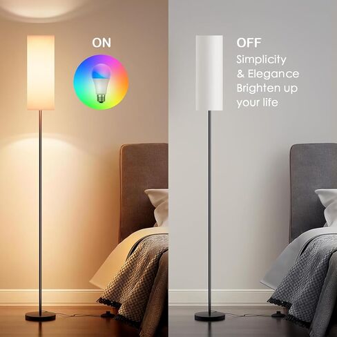 مصباح أرضي RGB لغرفة المعيشة، مصباح أرضي حديث ذكي مع لمبة LED RGB، مصباح أرضي قائم مع التحكم في التطبيق، مصباح أرضي متغير اللون لغرفة النوم وغرفة المعيشة in Saudi Arabia