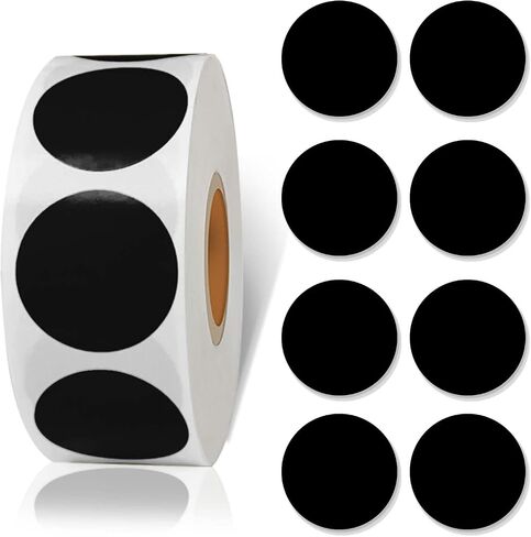 Starboling 800Pcs 1 Inch Black Round Color Coding,Dot Stickers Labels,Can Writing for Office,Student Classroom and Other Scenarios in Saudi Arabia