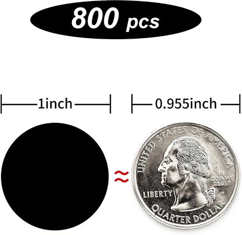 Starboling 800Pcs 1 Inch Black Round Color Coding,Dot Stickers Labels,Can Writing for Office,Student Classroom and Other Scenarios in Saudi Arabia