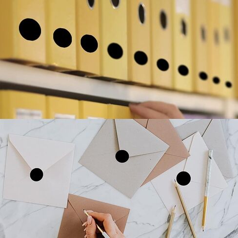 Starboling 800Pcs 1 Inch Black Round Color Coding,Dot Stickers Labels,Can Writing for Office,Student Classroom and Other Scenarios in Saudi Arabia