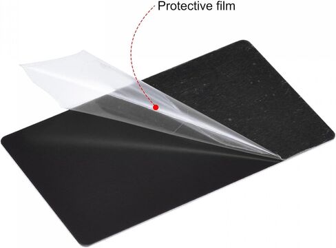 uxcell Blank Metal Card 80mm x 30mm x 0.8mm Anodized Aluminum Plate Black 10 Pcs in Saudi Arabia