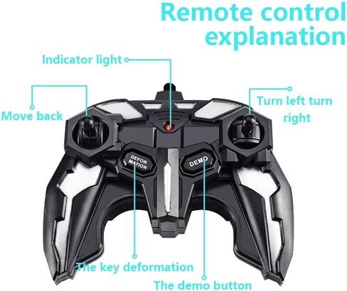 Remote Control Car Deformation Car, 1:18 Scale One Button Deformation to Robot, 2.4Ghz Remote Control 360° Rotation and One-Button Transform, Christmas Birthday Gifts for Boys Girls (Sapphire Blue) in Saudi Arabia