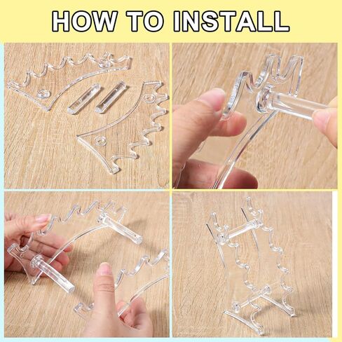 10 قطع من حامل القلم البلاستيكي، 6 فتحات، حامل عرض القلم، حامل قلم الحواجب، حامل فرشاة المكياج، حامل فرشاة عرض القلم الأفقي، منظم رف الفرشاة للاستخدام المنزلي والمدرسة والمكتب (شفاف) in Kuwait