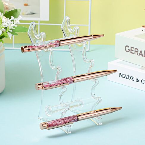 10 قطع من حامل القلم البلاستيكي، 6 فتحات، حامل عرض القلم، حامل قلم الحواجب، حامل فرشاة المكياج، حامل فرشاة عرض القلم الأفقي، منظم رف الفرشاة للاستخدام المنزلي والمدرسة والمكتب (شفاف) in Kuwait