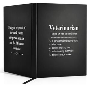 Veterinarian Definition 80 Sheets 160 Pages Blank Double-sided Hardcover Notebook, Thank You Appreciation Gift for Veterinarian, Vet School Graduation, Vet Tech Gift, Veterinarian Office Gift