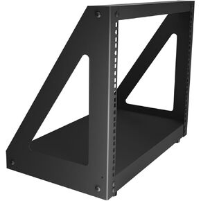 حامل خادم NavePoint 6U 2 لمعدات مقاس 19 بوصة، رف سطح مكتب قائم بذاته لأجهزة AV والشبكات والبيانات وتكنولوجيا المعلومات، حامل ذو حاملين للخدمة الشاقة بسعة وزن 6U 330 رطل، أسود