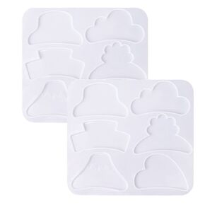2 Pcs Small Hair Claw Clips Silicone Resin Molds Epoxy Molds Metal Hair Clips Silicone Molds for DIY Hair Claws Clamps Jewelry Casting Tools