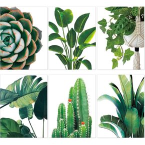 PP OPOUNT 6 Pack Green Plants Diamond Art, 5D Diamond Art Kits for Adults Diamond Art by Number Kit for Home Wall Decor (11.8 x 15.7 inch)