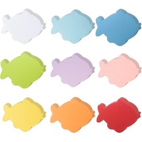 72 Pieces Large Fish Cutouts Paper Fish Shapes Assorted Color Ocean Fish Cut Outs Classroom Decoration Cut-Outs for DIY Kids Craft Projects Bulletin Board Spring Summer Theme School Party 6x7.5 Inch