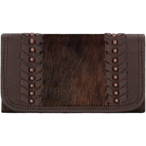 American West Women's Cow Town Pony Hair Tri-Fold LeatherWallet in Kuwait