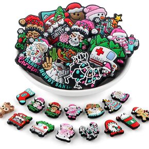 lovyomi Set with 15Pcs Silicone Focal Beads, Christmas Silicone Beads for Pens, Silicone Beads for Keychain Making Bracelet Necklace Accessories