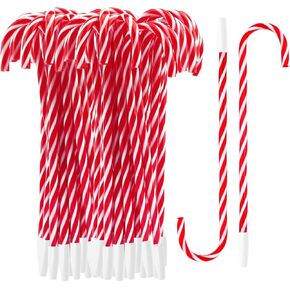 Coopay 48 Pieces Candy Cane Pens Christmas Pens with Black Ink for Christmas Holiday New Years Home Decor Party Gift, 7.5 Inches (Red & White and Green & White Stripes)