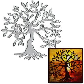 ALIBBON 2Pcs Fall Tree Die Cuts for Card Making and Scrapbooking, Autumn Leaves Cutting Dies Metal Template Molds, Thank You Words Die Cuts for DIY Photo Album Paper Embossing Card Making Decoration in Kuwait