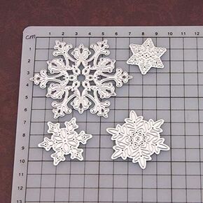 4pcs/lot Snowflakes Die-Cuts Christmas Dies Snowflakes Metal Cutting Dies for Card Making Cutting Dies for Christmas Cutting Dies