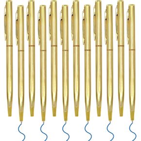 12 قطعة من أقلام الحبر الأزرق الذهبية الرفيعة 1 ملم أقلام ذهبية للوازم المكتبية في حفلات الزفاف (نمط قديم) in Kuwait