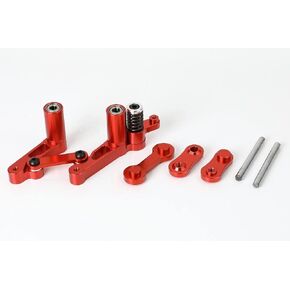 CNC Aluminum Steering System Servo Saver for 1:5 RC Car HPI Baja Rovan KM 5b ss 5t 5sc Upgrade Parts (Orange)