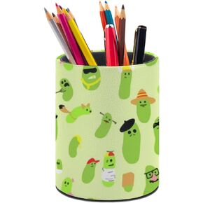 Cute Duck Pen Holder Pencil Organizer Cute Pencil Cup Desk Decor Makeup Brush Holder PU Multifunctional Office Suppliesfor Home Classroom School