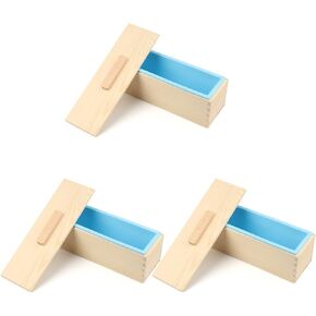 3 PCS Soap Loaf moldss, 42 oz Soap moldss for Soap Making with Wooden Boxes, Set of 3, Soap Bar Box Can Be Used for Homemade Soap Produce, Soap Making, Ideal Size and Large Capacity