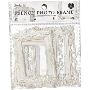 10 Pcs Scrapbook Frames, Vintage Hollow Paper Frames Small, Thin Decorative Paper Lace Cutouts Scrapbook Window Frames for Scrapbooking Junk Journal Crafts Decorative Paper