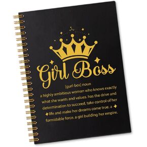 Girl Boss Definition 160 Blank Pages Spiral Notebook, Appreciation Gifts for Girl Boss, Retirement Gift for Girl Boss Women Her, Employee Appreciation Gift, Gift for Female Entrepreneurs