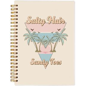 Summer Beach Surfing Notebook Journal, Summer Vacation Journal, Surfing Gifts, Surfer Gifts, Notebooks for Work Note Taking, Spiral Notebook 5.5x8.3 Inches