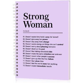 Strong Woman is Hard to Find 160 Blank Pages Purple Hardcover Spiral Notebook, Women's Day Gifts, New Year Birthday Gifts For Woman, Appreciation Gifts for Women Manager Supervisor Leader