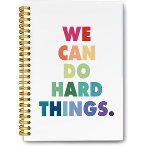 LiTiu Inspirational Campus Notebooks, We Can Do Hard Things Spiral Journaling Notebook, Inspirational Motivational Quotes Notebooks 80 Sheets 5.8x8.3