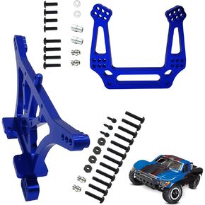 برج الصدمات الأمامي والخلفي من الألومنيوم مناسب لـ 1/10 Traxxas Slash 2WD، Slash VXL، Rustler VXL، Rustler، Bandit، Bandit VXL، Stampede، إلخ ترقية الأجزاء، يستبدل #3638 3639، أحمر