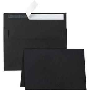 10 Assorted Colors Blank Cards and Envelopes 4.25 x 5.5 Heavyweight Folded Cardstock and A2 Envelopes Self Seal 100 Packs for Invitations, Wedding, DIY Greeting Cards, Thank You Cards